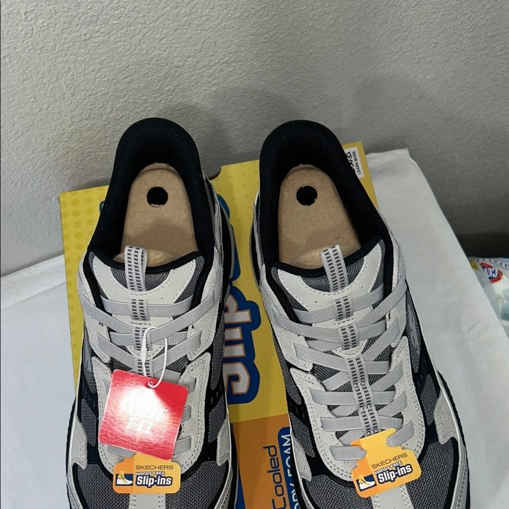 Skechers Men's Black and Gray Athletic Sneakers